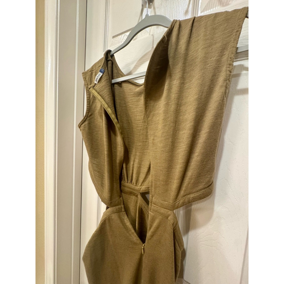 Women's Yam & Sea Dress Size M Khaki Cutout Maxi - Picture 4 of 6